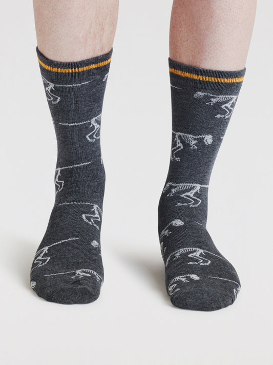 Delta Dino Socken Grau (Gr. 7-11)