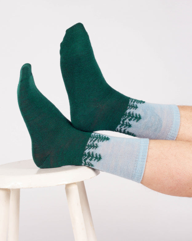 Forest Wollsocken Socken Grün (Gr. 7-11)