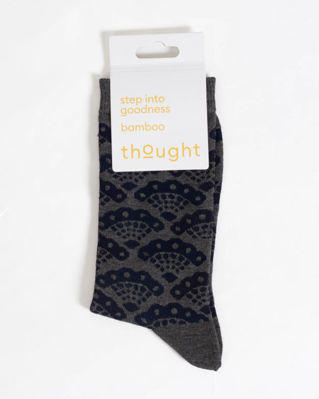 Fan Fächer Socken Grau (Gr. 7-11)