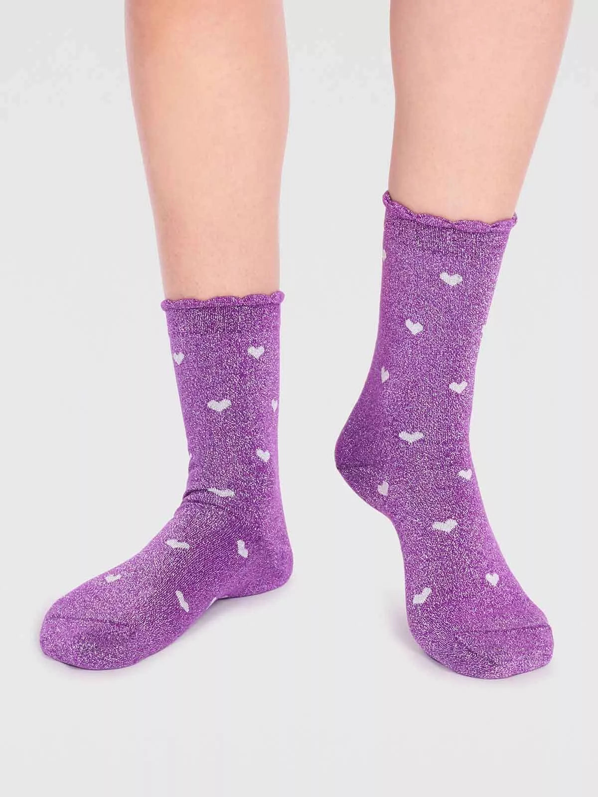 Crystelle Sparkle Socken Pflaume