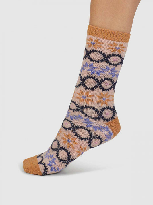 Eleni Fairisle Wollsocken (Gr. 4-7)